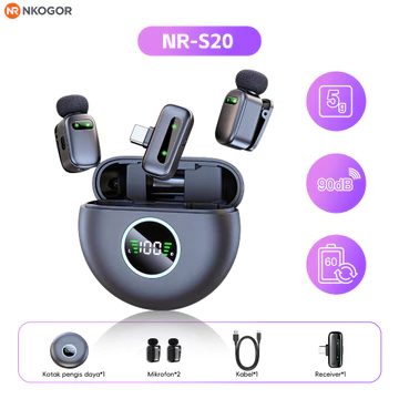 SRX S30 2 In 1 Mic Clip On Wireless Microphone Lavalier Mikrofon Clip Nirkabel Profesional Plug