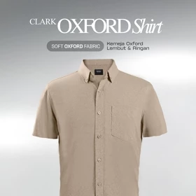 CUTOFF Clark Kemeja Pria Oxford Pendek