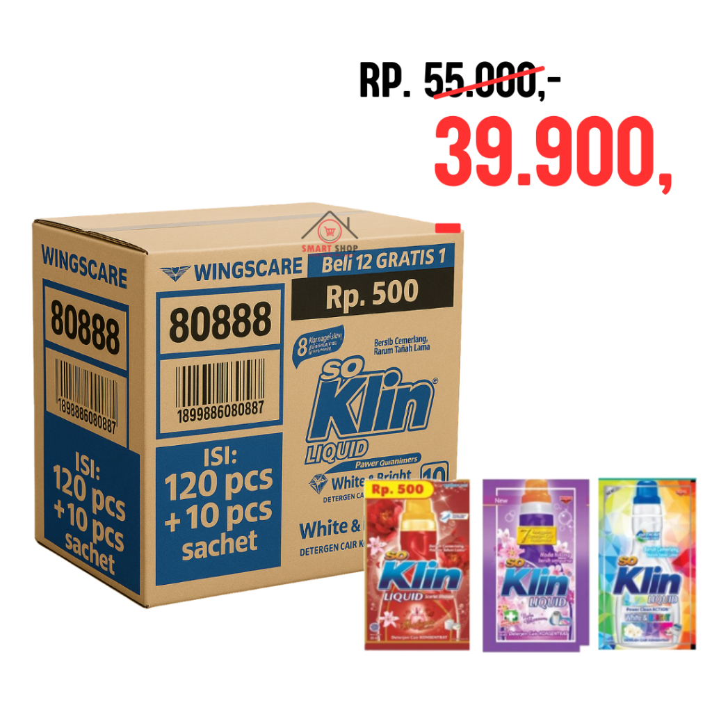 SOKLIN CAIR 1 DUS/ SOKLIN LIQUID 20ML 1 DUS Isi 130 Sachet 500