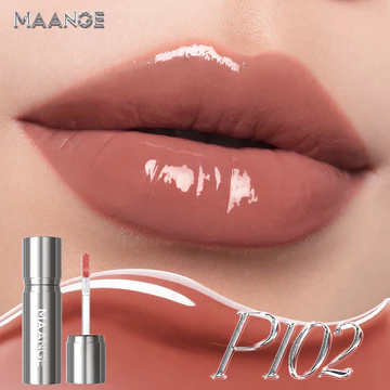 GET 10 OFF MAANGE Satin Lip Tint Transferproof Lip Glossy Lip Glow Serum Alami Warna Sempurna