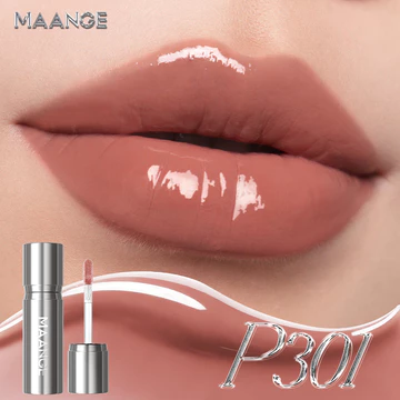 GET 10 OFF MAANGE Satin Lip Tint Transferproof Lip Glossy Lip Glow Serum Alami Warna Sempurna