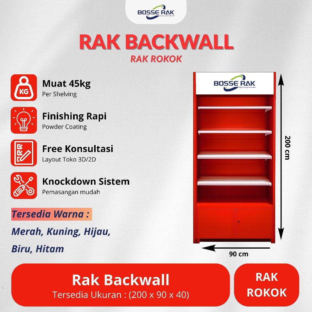 Jual Rak Rokok / Rak Kosmetik / Backwall Minimarket Display/ Rak ...