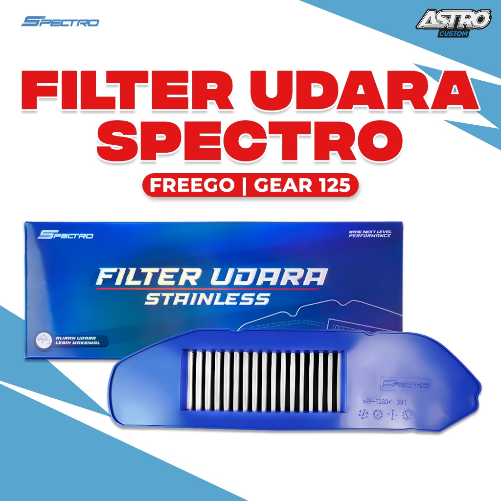 Jual Spectro Filter Udara Freego Mio Gear 125 B5D Stainless Saringan ...