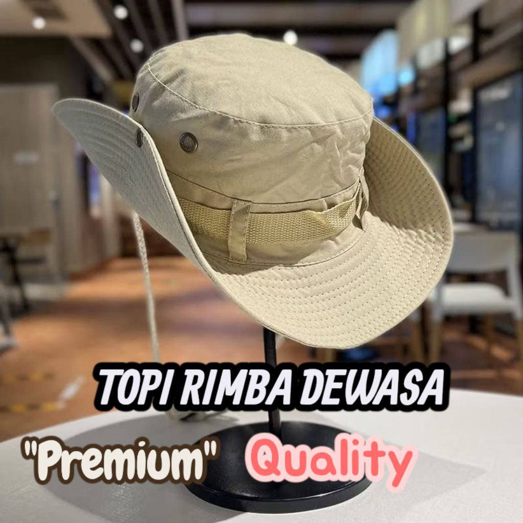 Jual TOPI RIMBA DEWASA PREMIUM BAHAN TEBAL ADA KANCING DI DAUN TOPI ...