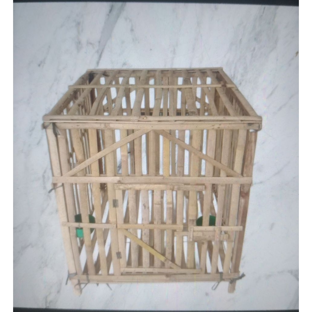 Jual KANDANG AYAM KANDANG RAKIT UKURAN 70X70X70 CM BAHAN FULL BAMBU BOX ...