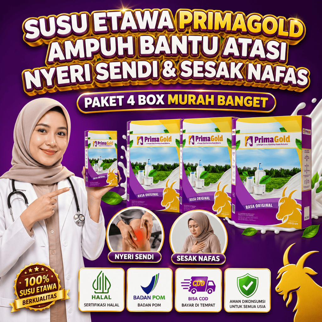 Jual PRIMAGOLD BEBASKAN NYERI SENDI DAN SESAK NAFAS DENGAN SUSU ETAWA 4 ...