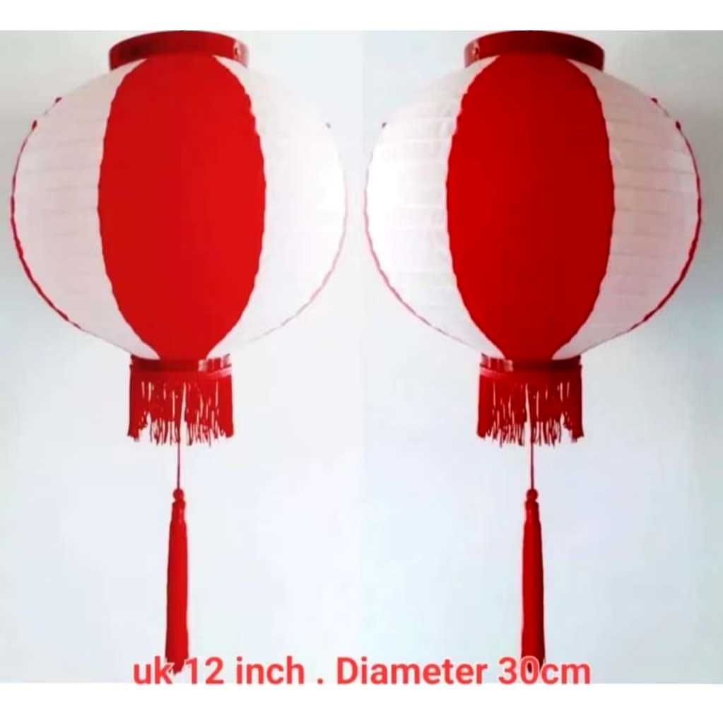 LAMPION PREMIUM MERAH PUTIH TAHAN AIR OUTDOOR / LAMPION 17 AGUSTUS BAHAN KAIN