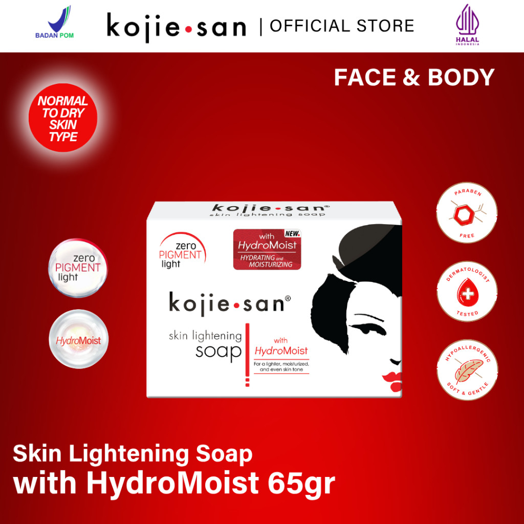 KOJIE SAN Skin Lightening Soap w/ Hydromoist 65gr (ED AGUSTUS 2026)