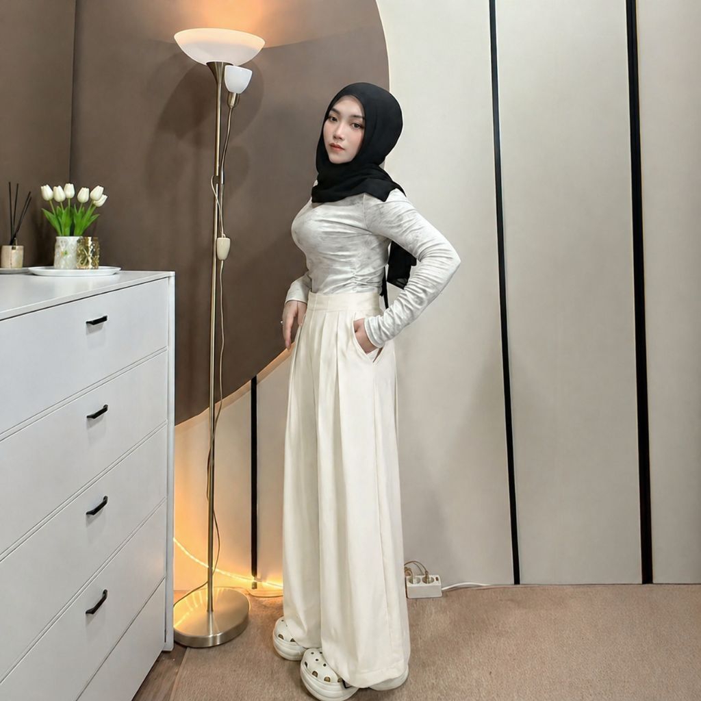 Jual Lavie Pants - Celana Kulot Rempel Lebar - Bahan Semiwol Premium ...