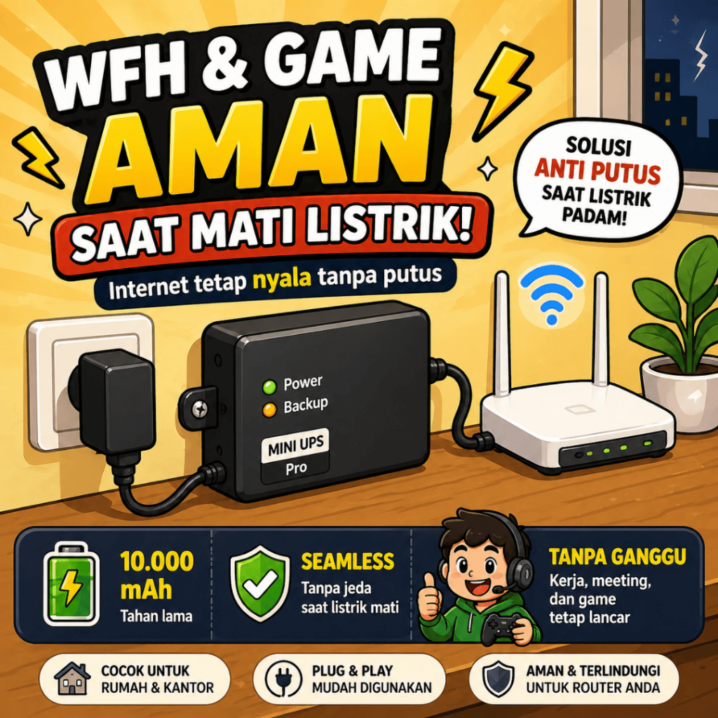 Jual UPS Wifi Router 10000mAh UPS DC Backup Listrik Modem Indihome ...
