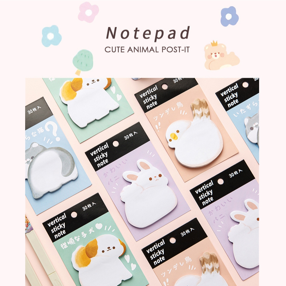 Jual CaylaBeauty - Notes Tempel Motif Cute Animal, Note Desain Karakter ...