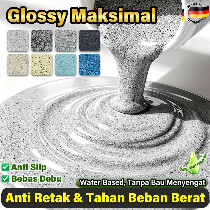 [TERLARIS] Epoxy Pasir Warna Harga Pabrik Alat Hadiah Efek 3D Cat Lantai Epoxy Bertekstur Pasir Floor Coating Premium Cocok Garasi Gudang Pabrik Bengkel