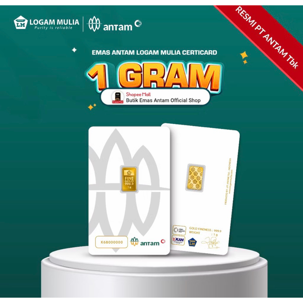 Jual Logam Mulia Antam 1gr 2gr 3gr 5gr Original antam | Shopee Indonesia