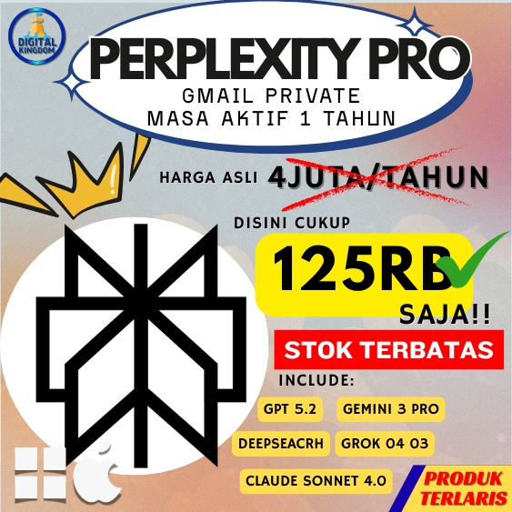 PERPLEXITY AI PRO 1 TAHUN PRIBADI INCLUDE GPT 5.2 , GEMINI 3 PRO  GROK 4, CLAUDE AI