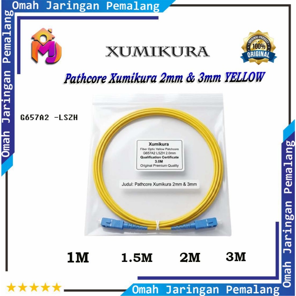 Jual PATHCORE XUMIKURA Bulat 2mm & 3mm Yellow G657A2 Original 100% ...