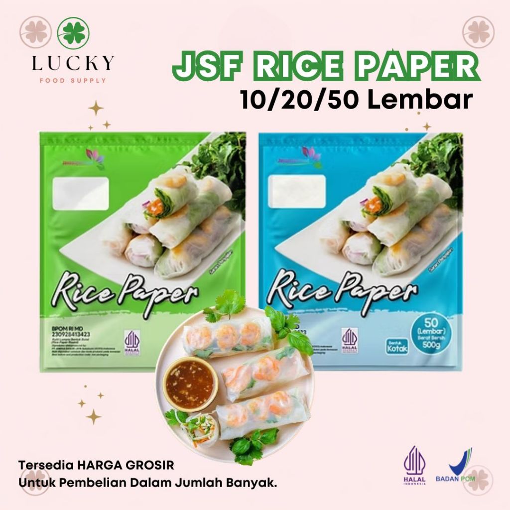 Jual JSF Rice Paper / BANH TRANG / Kulit Lumpia Vietnam / Kotak dan ...
