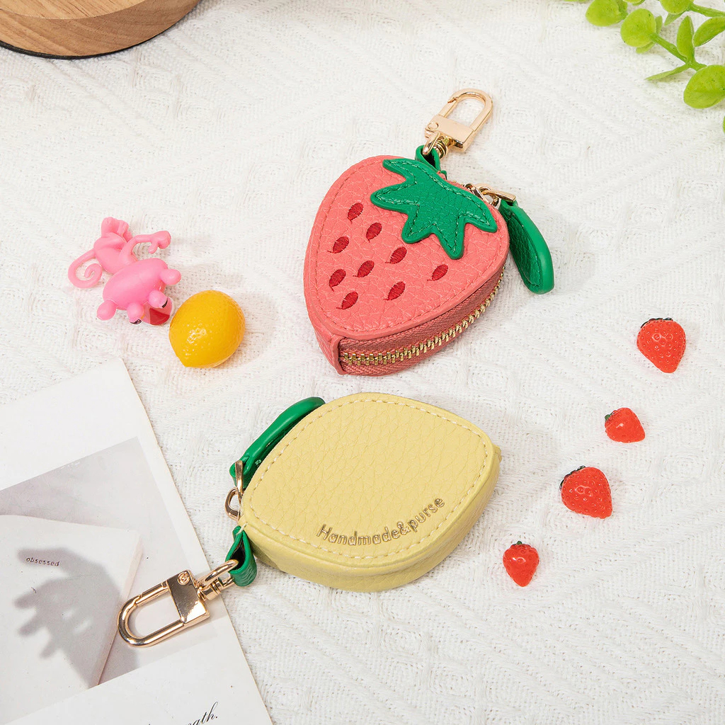 Jual Ready Stock Cute fruit-shaped bag charm keychain, cartoon hanging ...
