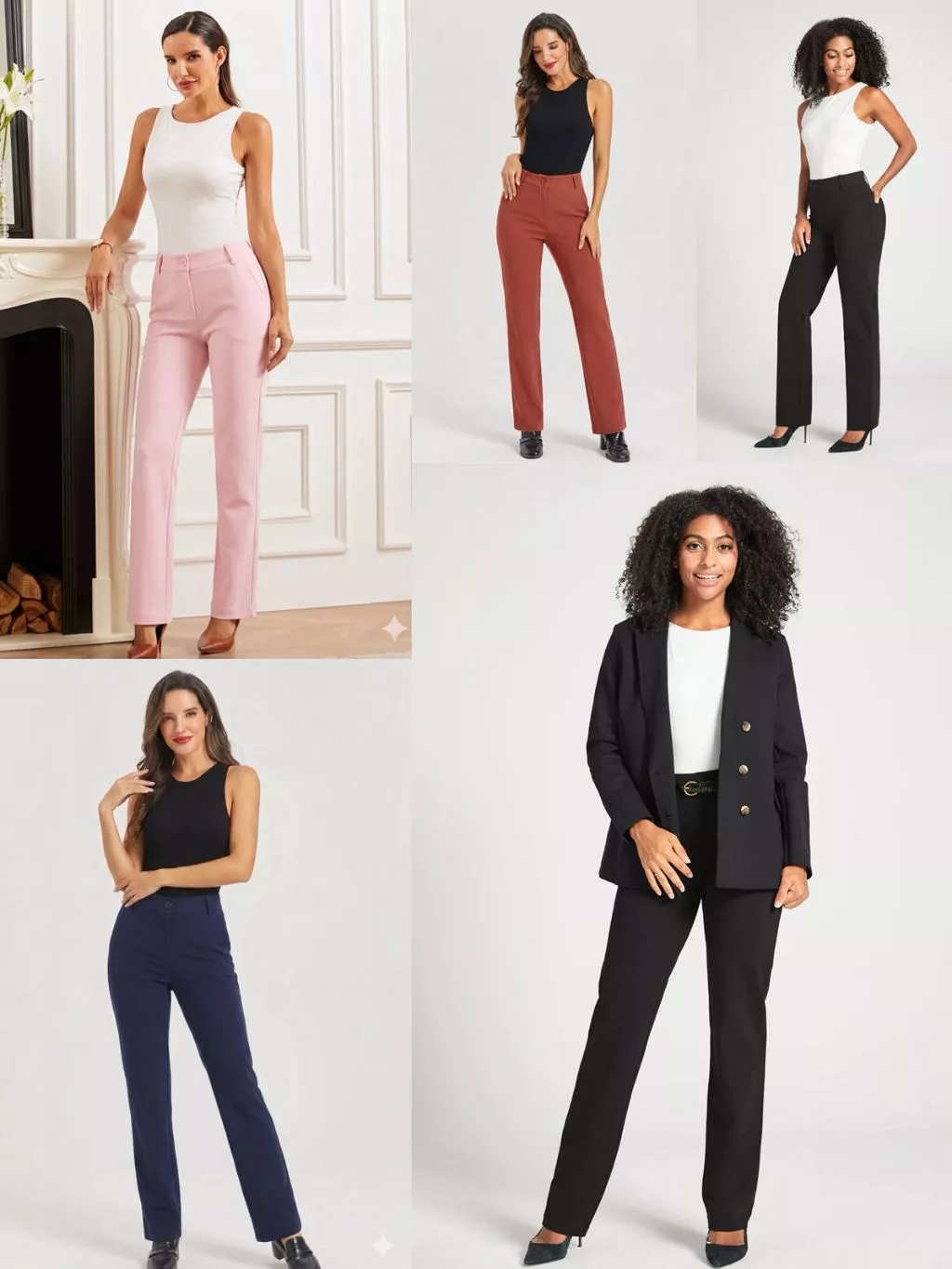 Celana Panjang Wanita BTB Two-Pocket DPYP Straight Dress Pant Yoga Pant - 2281