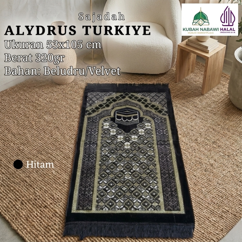 ALYDRUS HARMONI TURKIYE MIDI 53X105CM Dewasa |Sajadah Turki Tebal Beludru Halus Empuk Souvenir Umroh