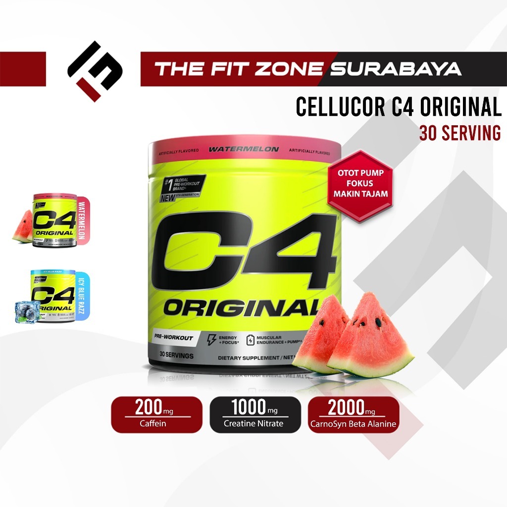 Jual CELLUCER C4 Original 30 Serving Supplementasi Fitness Pre Workout ...