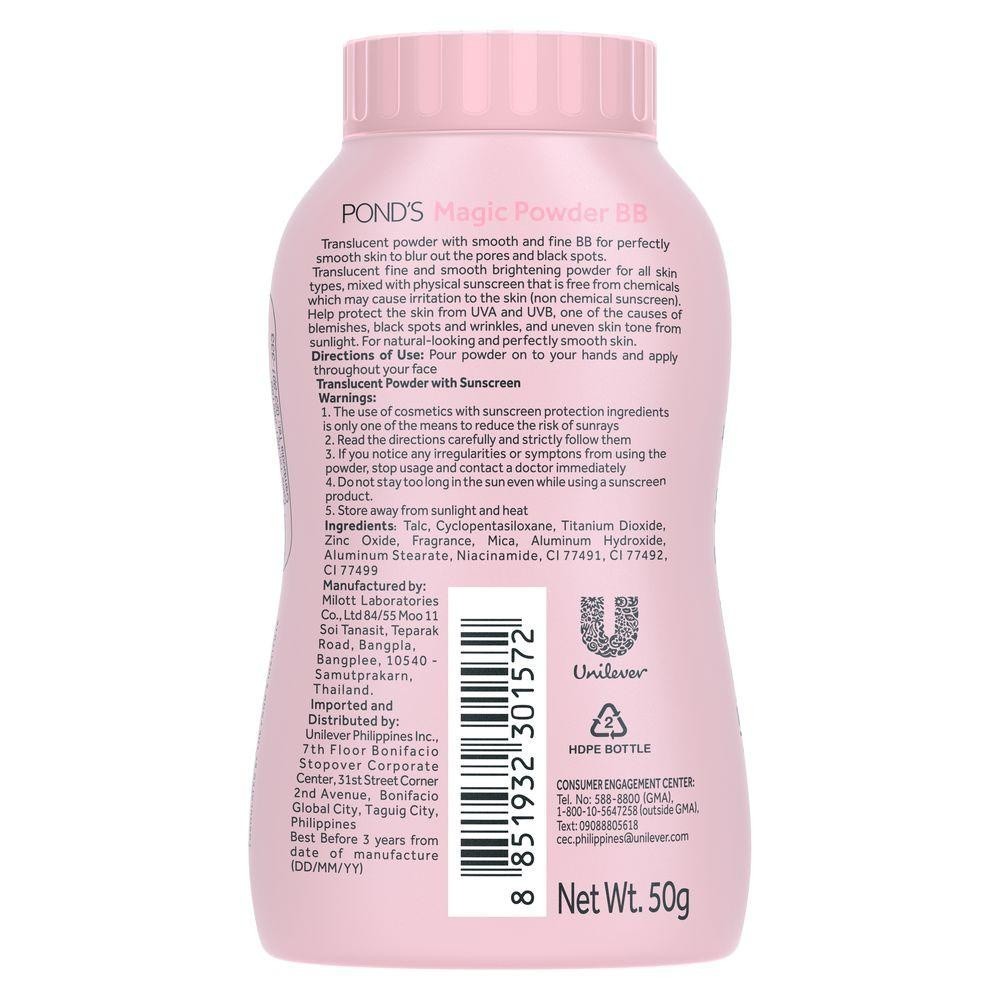 Jual PONDS MAGIC FACE POWDER BB TALCUM 50G | Shopee Indonesia