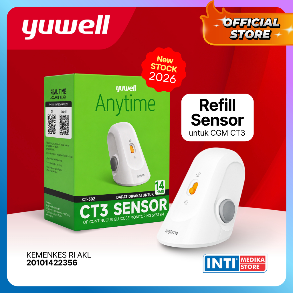 Jual YUWELL - Refill Sensor CT3 Anytime Continuous Glucose Monitor (CGM ...