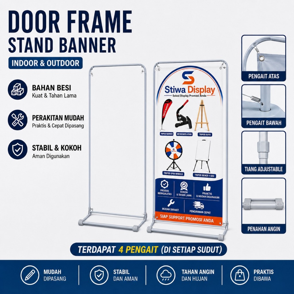 Jual [ready stock] Door Frame Standing Banner/Rangka Banner Berdiri ...