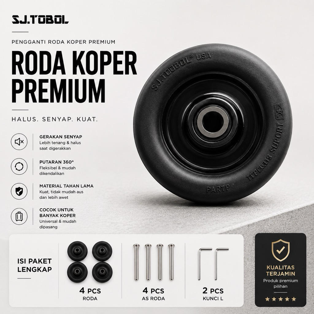 Jual Roda Koper Single wheel Set Premium SJ.TOBOL USA BRAND 50mm ...