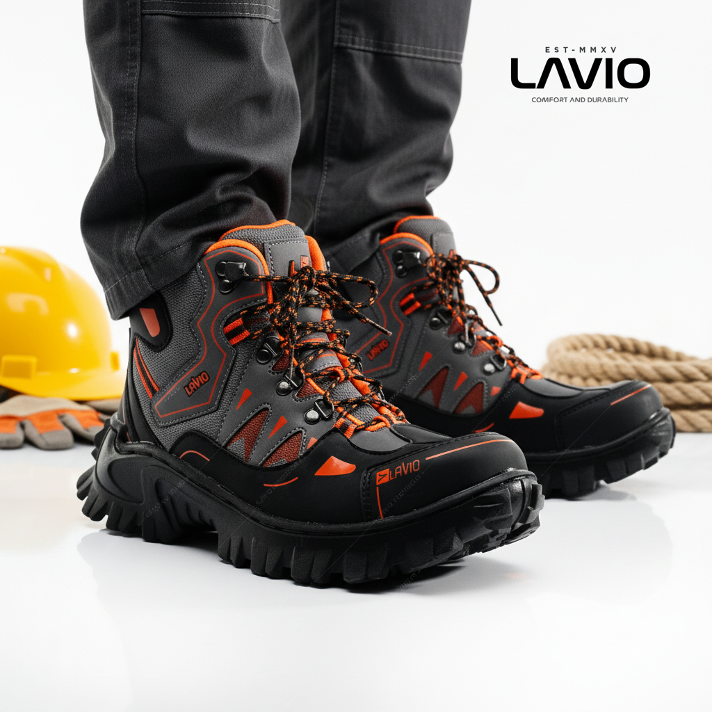 Jual Lavio Gradient Sepatu Pria Boots Safety High Kerja Proyek Gunung ...