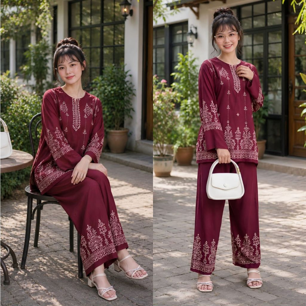 One Set Setelan Rayon Kiara Series 6