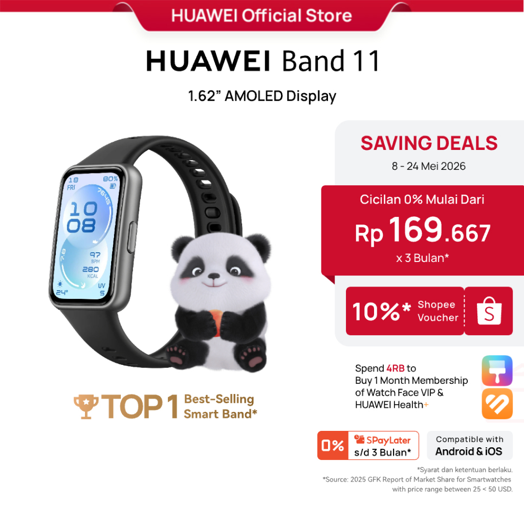 [TOP 1] HUAWEI Band 11 Series | 1.62”AMOLED Displa