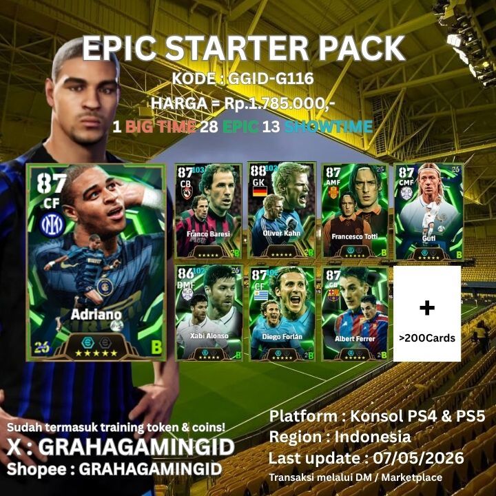 Jual GrahaGamingID GGID-G116 Starter Pack Akun eFootball Konsol PS4 PS5 ...