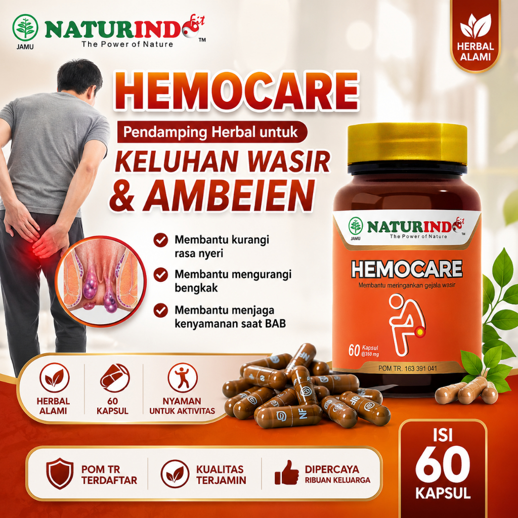 Obat Ambien/wasir menghilangkan Benjolan BAB Berdarah Stadium 3-4 Tanpa Operasi Ambeyen Herbal Ambien Hemocare Naturindo