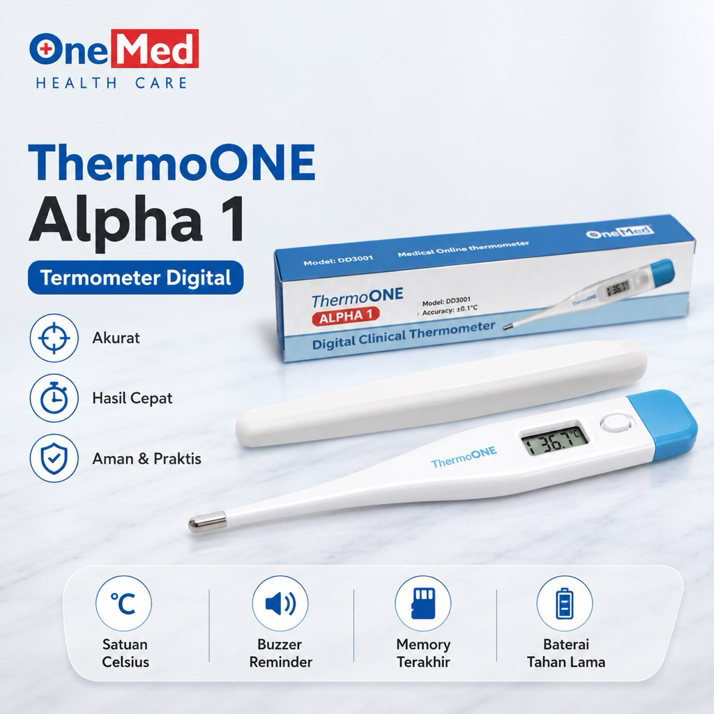 Jual THERMOMETER DIGITAL ALPHA 1 ONEMED MEDICAL ONLINE TERMOMETER ...