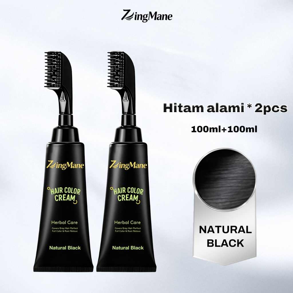 ZingMane Pewarna Rambut Alami 100ML dengan Sisir foto 1