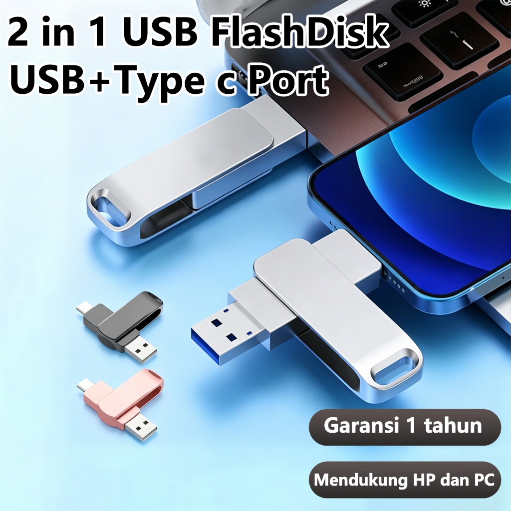 Jual U202 Flashdisk Type-C Kecepatan Tinggi 32GB/64GB/128GB/256GB/512GB ...