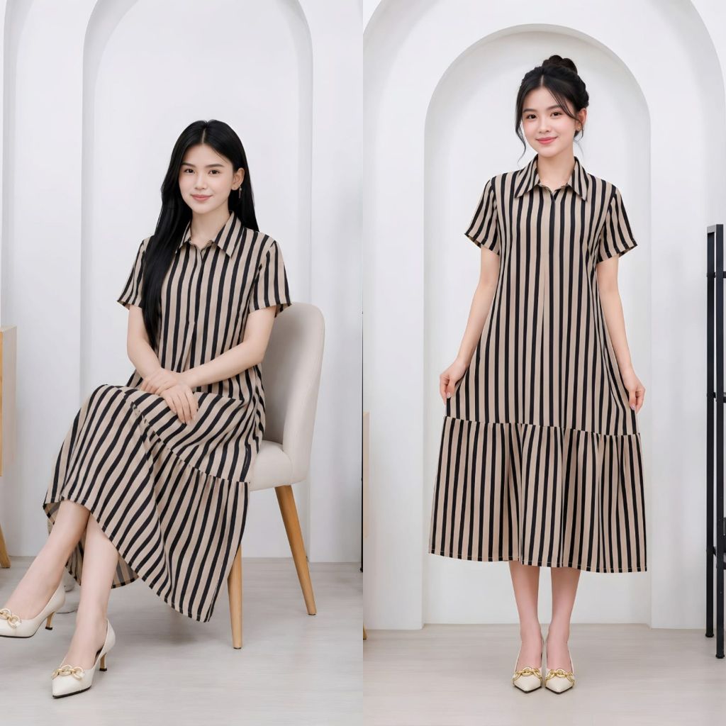 Daster Motif Salur Rayon - Busui Friendly 5