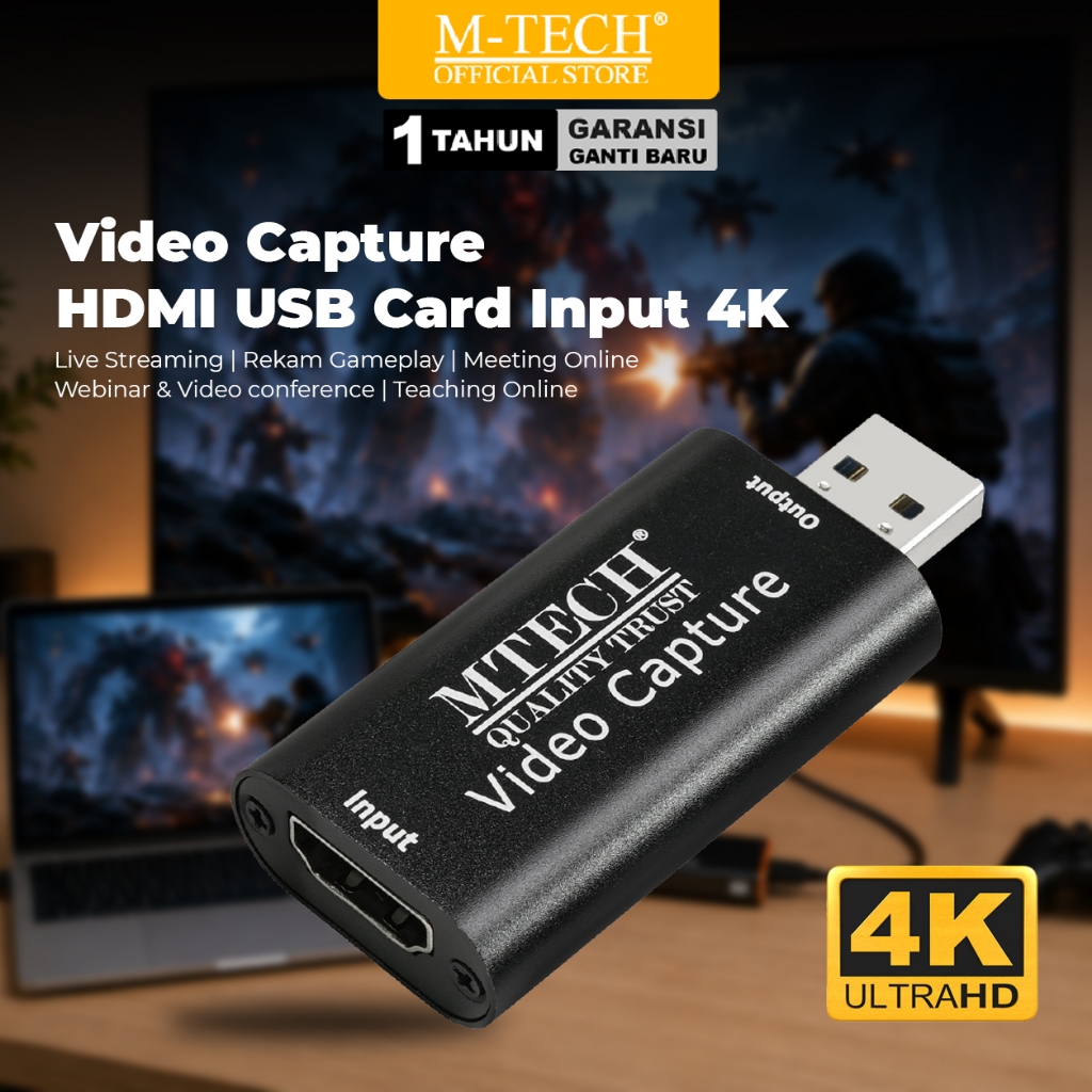 Jual Video Capture HDMI USB Card Input 4K Support Untuk PS4 Game Camera ...