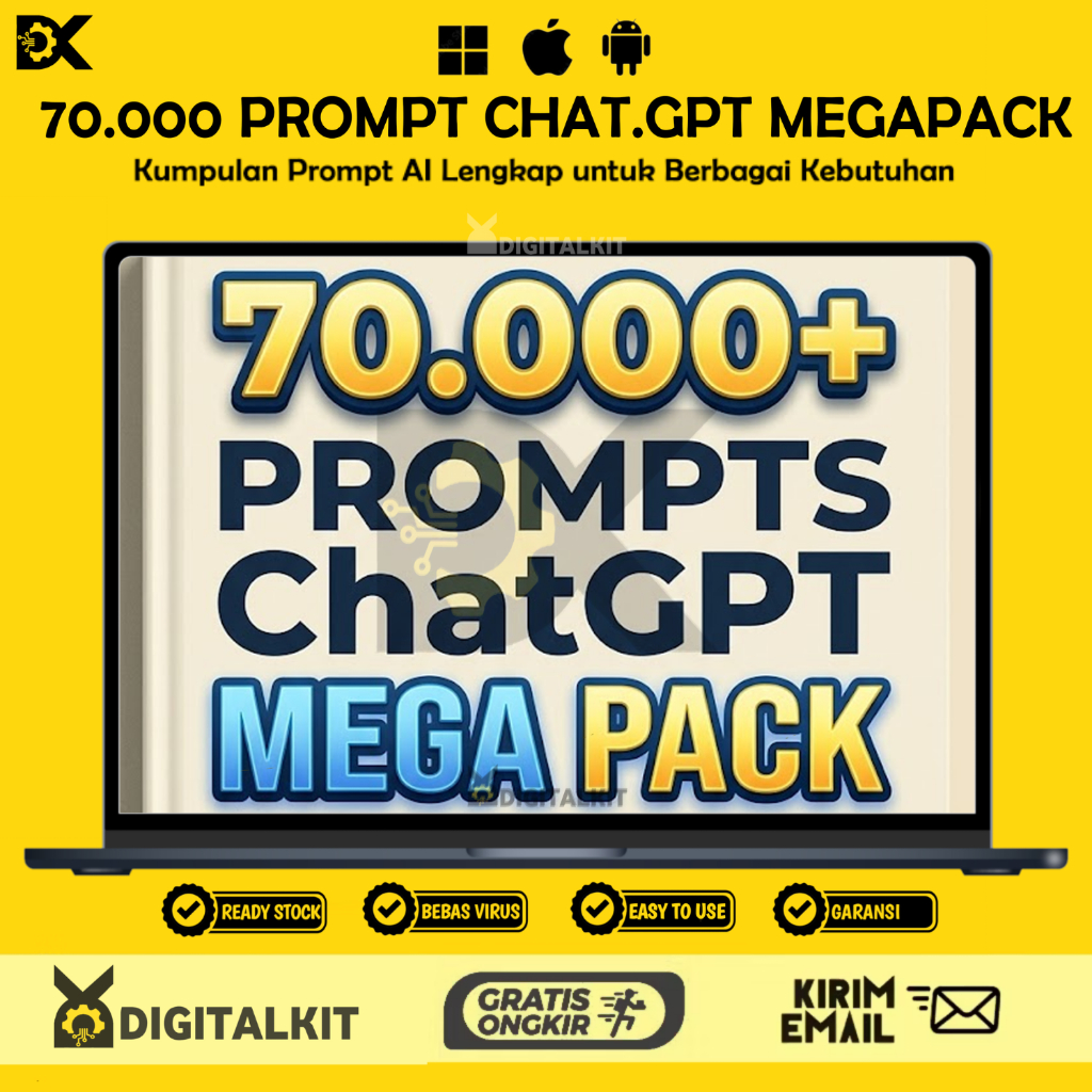 [T0883] 70.000+ ChatGPT Prompt Bundle | Prompt AI Bisnis & Konten