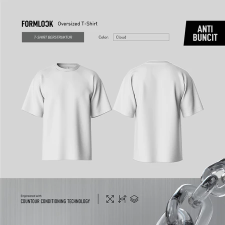RK001 No Void Minds FORMLOCK Oversized T-Shirt Putih
