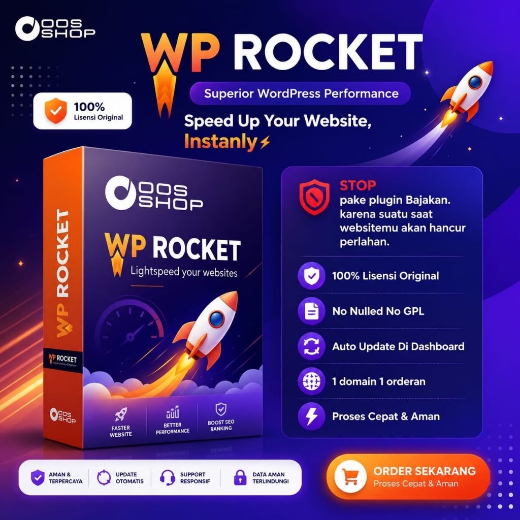 WP ROCKET 100% Original License Automatic Update + Full personal support Update