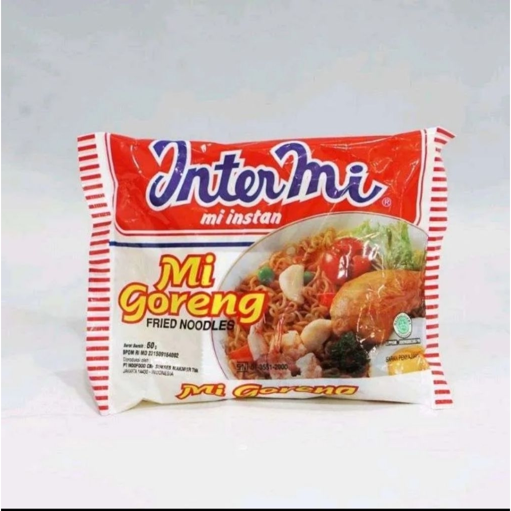 Jual Mi Instan Intermi Goreng 60 Gram - 1 Karton Isi 40pcs | Shopee ...