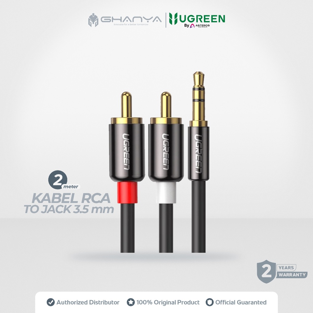Jual UGREEN Kabel AUX 3.5mm to 2RCA Audio RCA Cord for Speakers ...