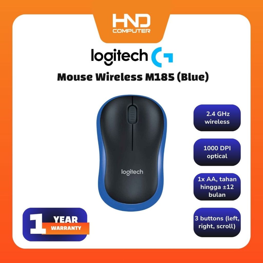 Jual Logitech M185 Mouse Wireless | Shopee Indonesia