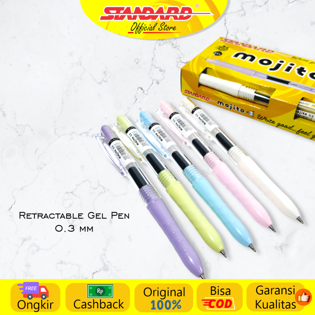 Standard - Pulpen Mojito 0.3 Gel ( Alat Tulis / Pen / Ballpoint / Pena ) (3)