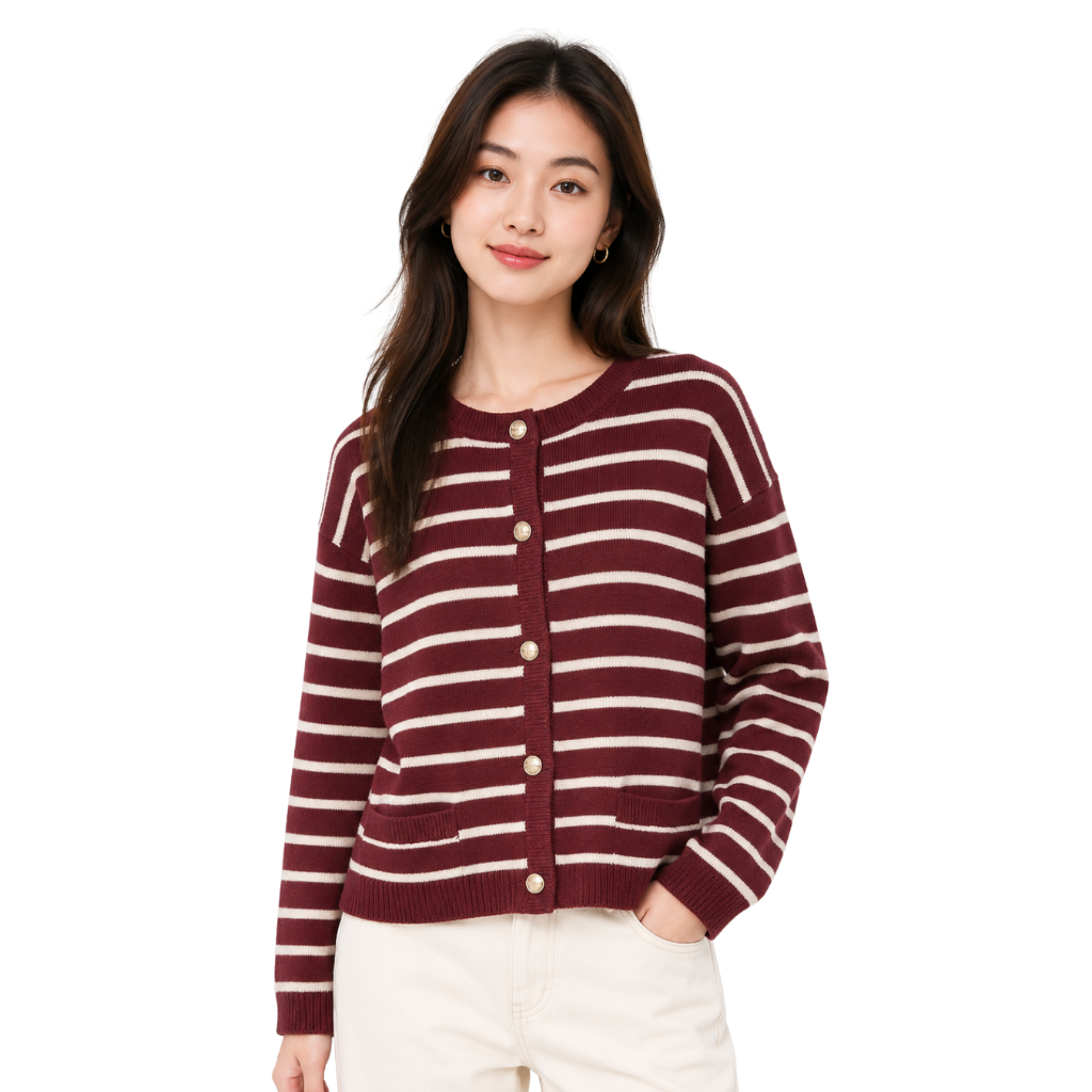 Jual Dailyofprincess Cassy Kardigan Rajut Wanita Salur Kancing Aktif ...