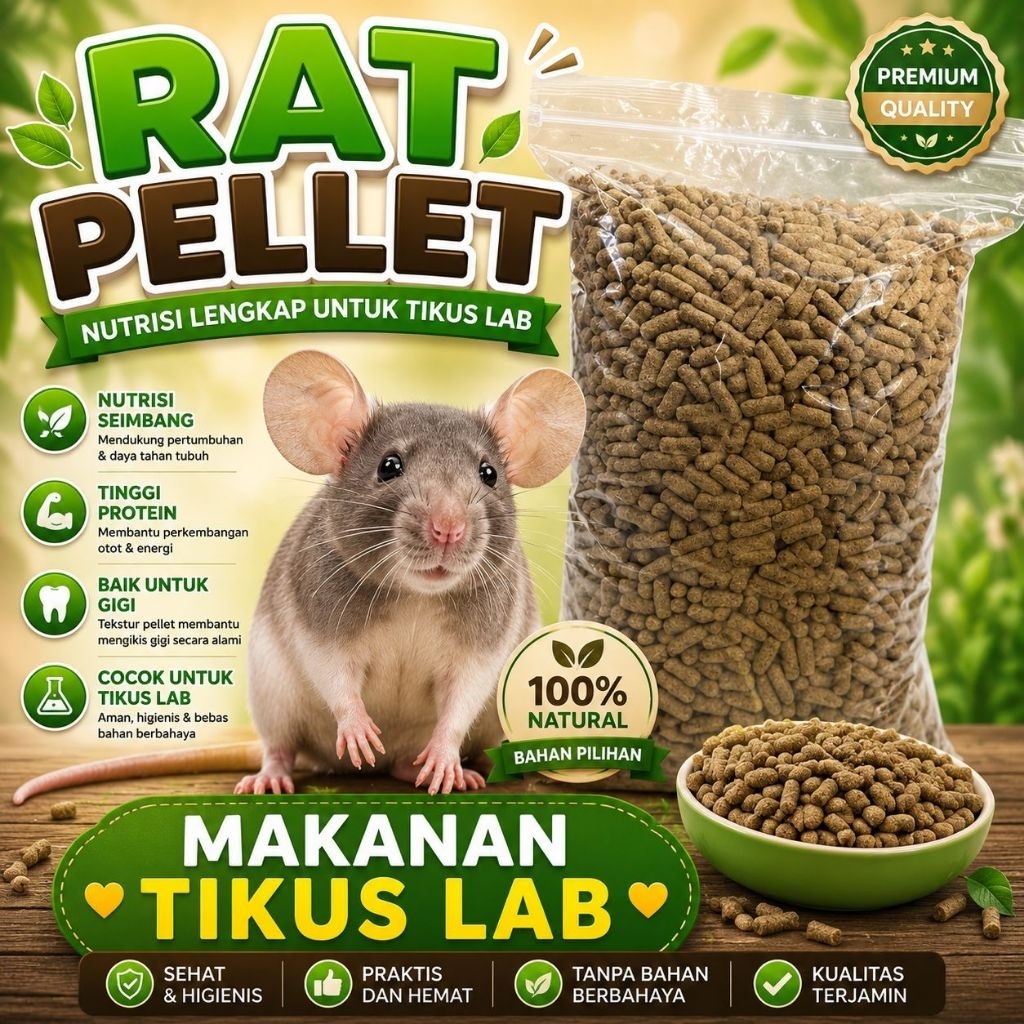 Jual RAT PELLET 500 GR - Pelet Pellet Dumbo Ear Rat Tikus Lab Mencit ...