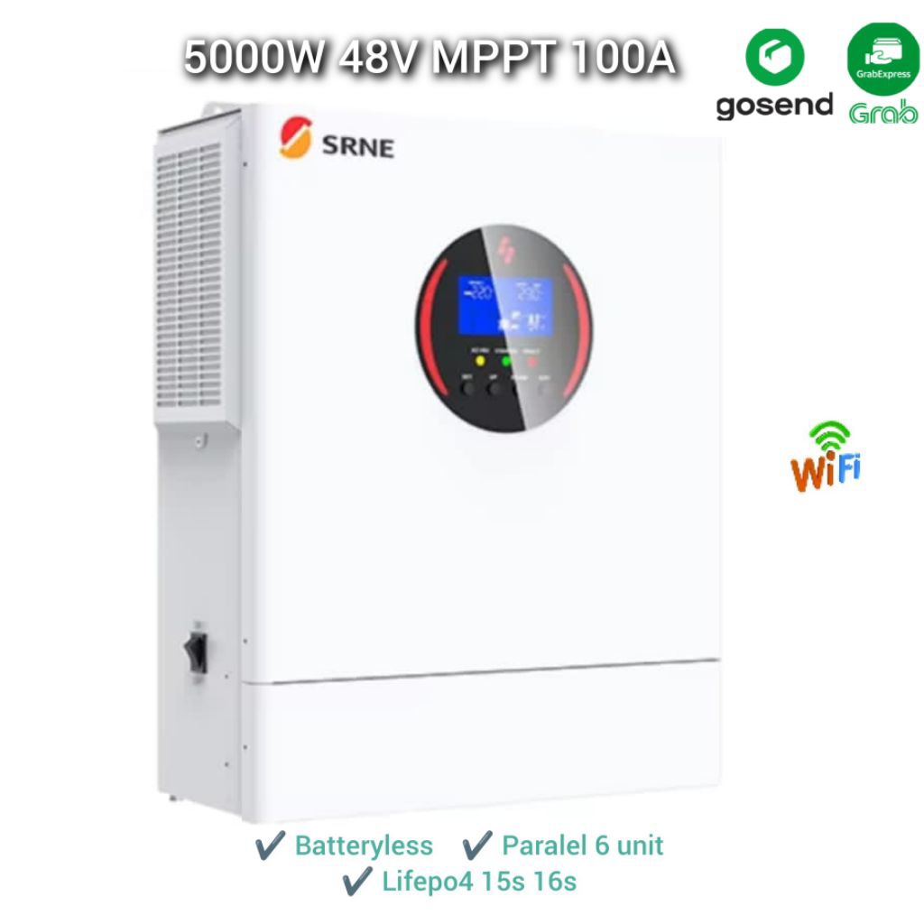 Jual inverter hybrid SRNE 5000W 48V MPPT 100A all in one high frequency ...