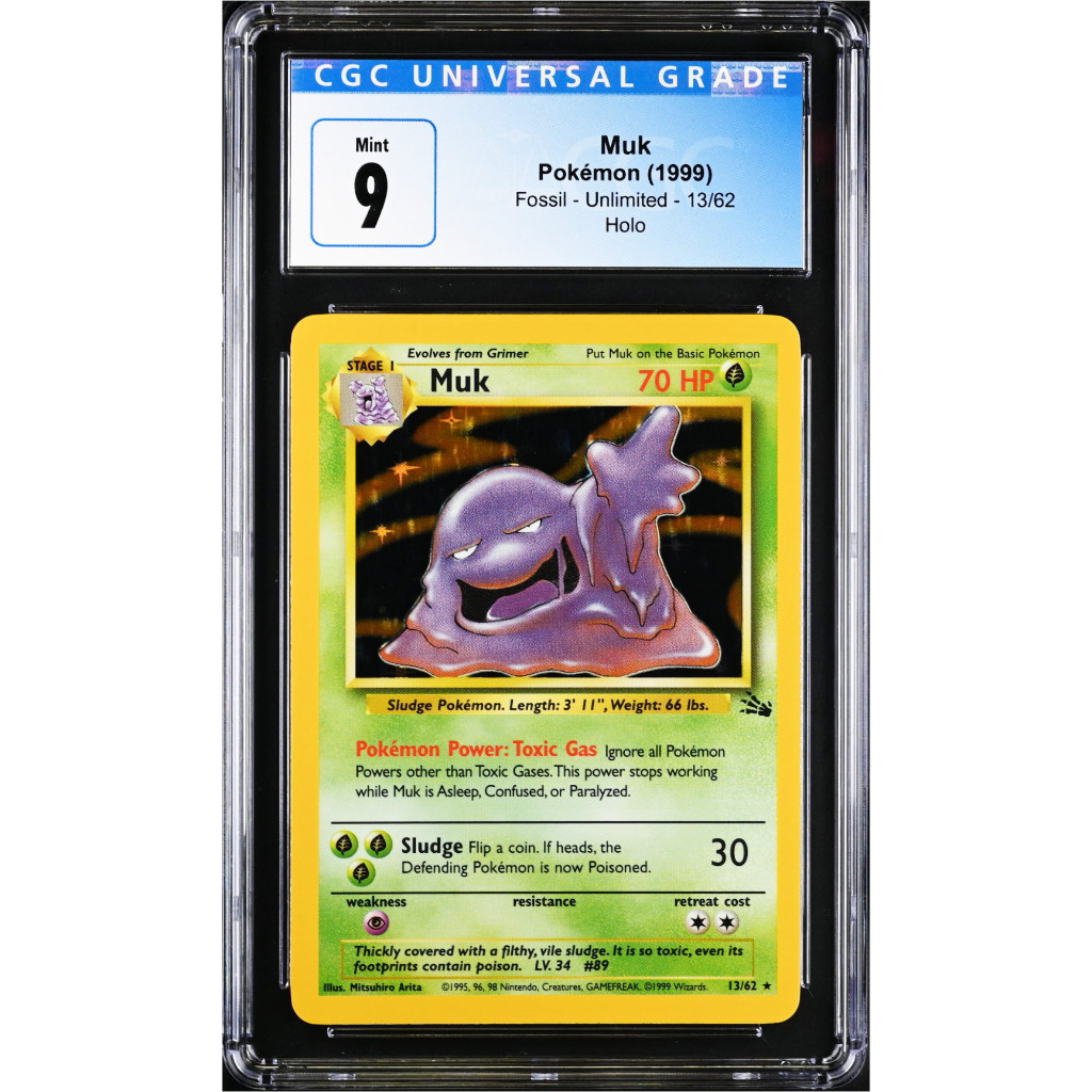 muk pokemon card value 13/62 - - Holo Rare If heads NEW CGC 10 GEM MINT