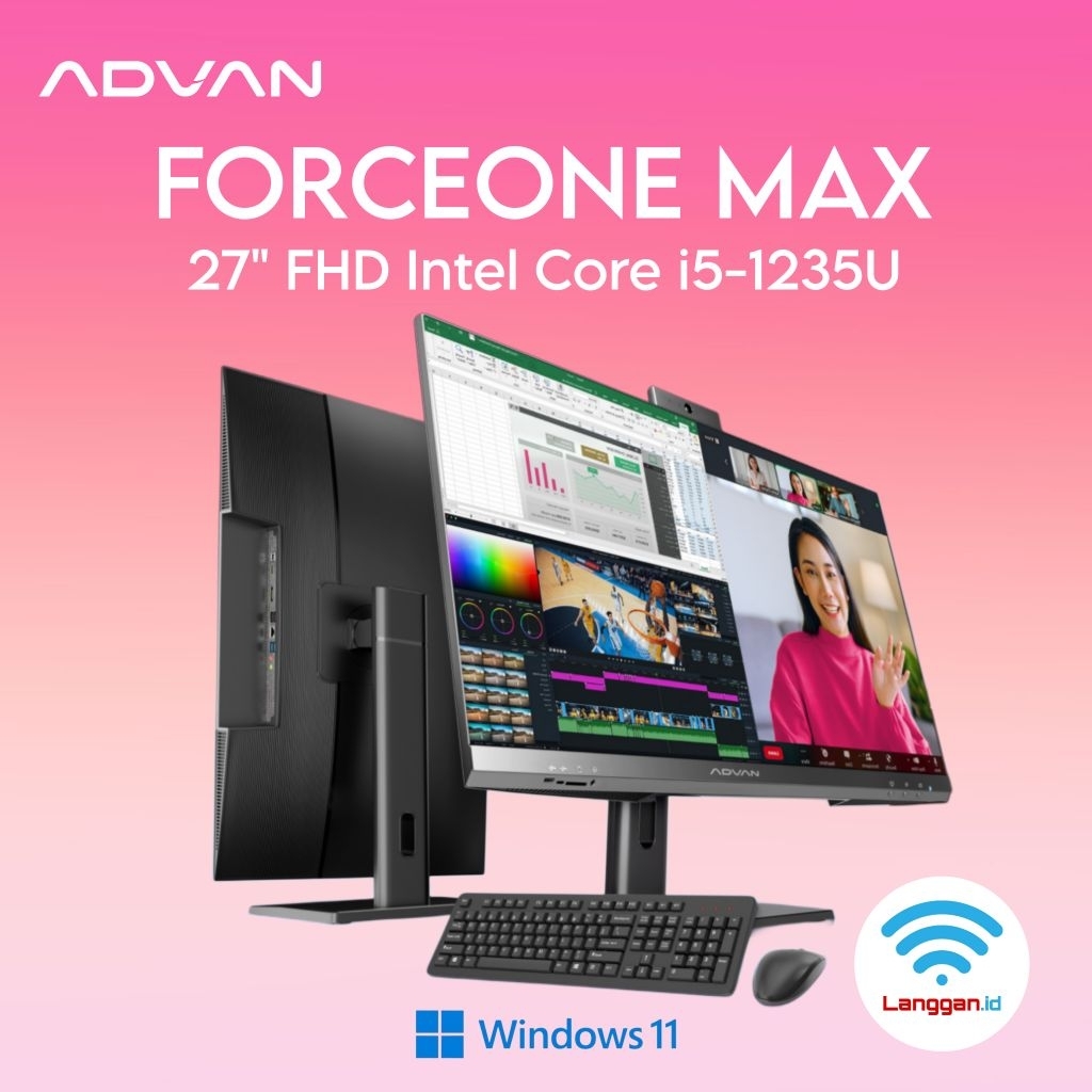 Jual Advan Forceone Max 27 Inch PC All In One Intel Core i5-1235U PC ...